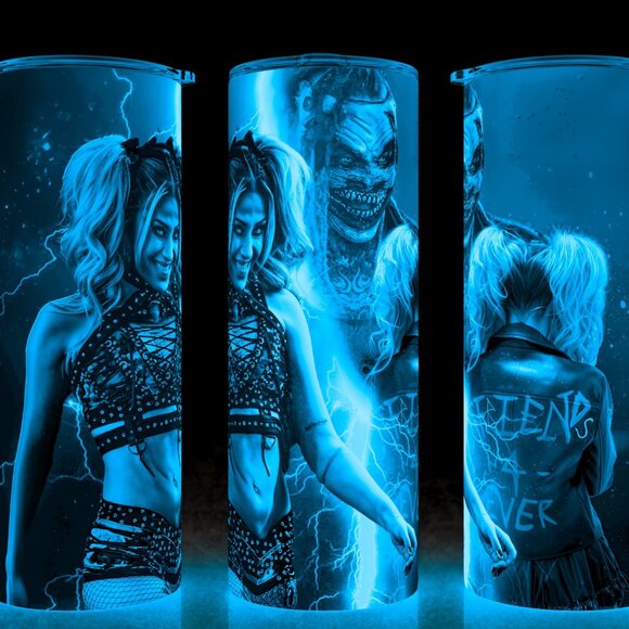 Glow in the Dark Alexa Bliss and Fiend Friends 4 Ever Wrestling Cup Mug Tumbler - Picture 1 of 4